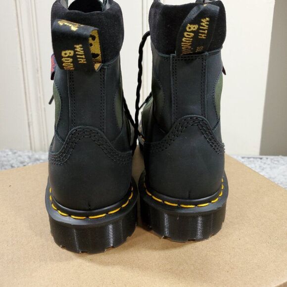 READ Dr. Martens Made In England Ventile Padded Panel Green Black UK Size 9 Doc - Picture 2 of 11